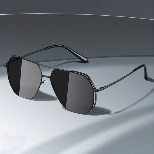 Photochromic Double Bridge Aviator Sunglasses for Men Women UV400