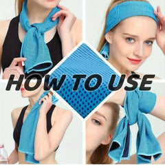 2pcs Superfiber Cooling Towels for Yoga Running Fitness Golf Camping