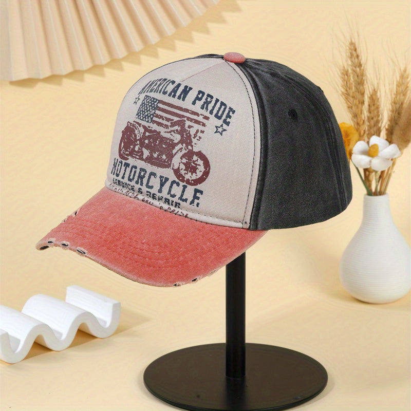 Adjustable Breathable Baseball Cap with Patch for Outdoor Sport