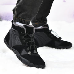 Men's Snow Boots Adjustable Buckle Warm Fleece Non slip Ankle Boots