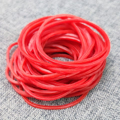100pcs Red 40mm Elastic Rubber Bands Stretchable Band