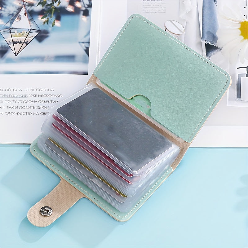 Cartoon Buckle Anti Degaussing Card Holder Large Capacity