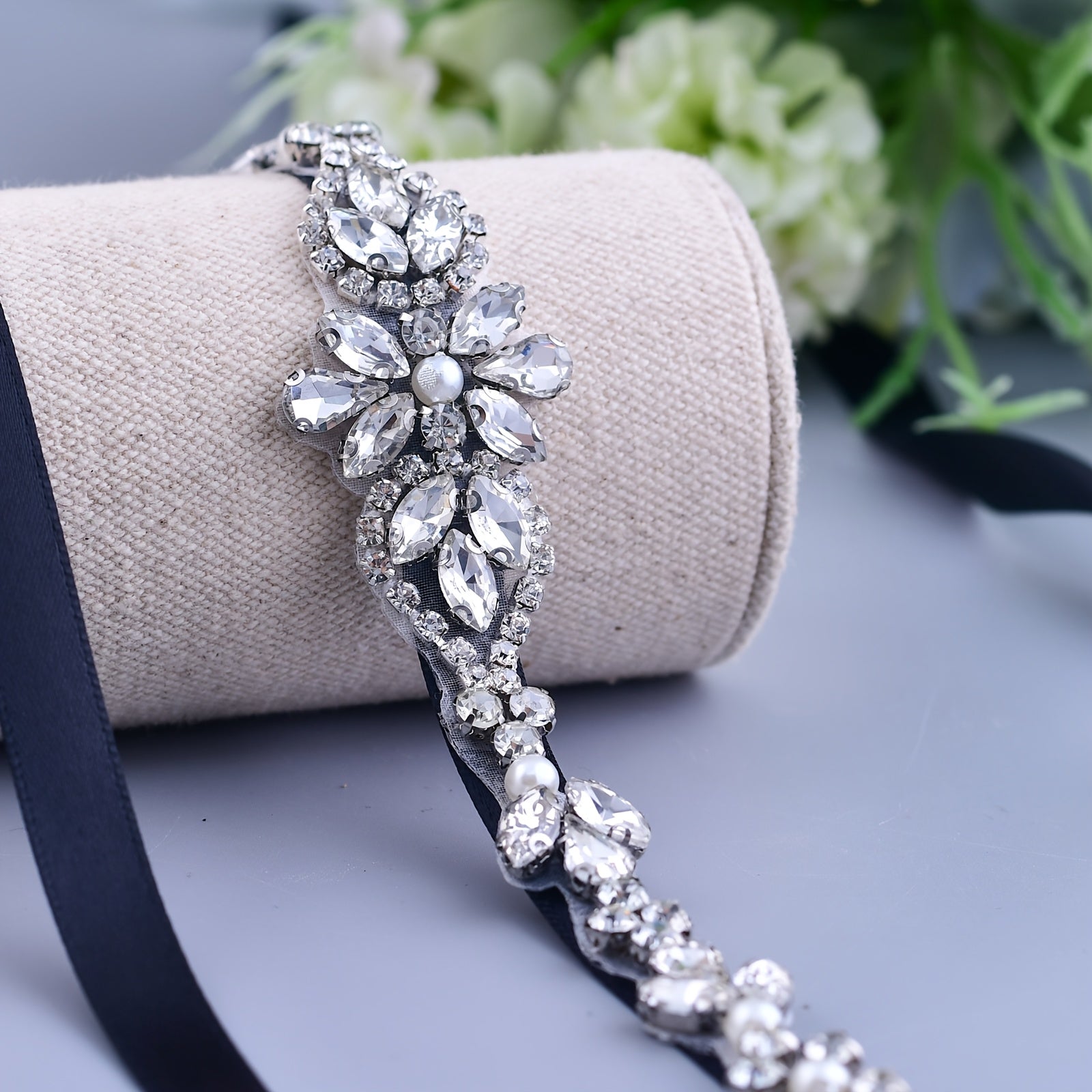 Crystal Bridal Sash Ribbon Belt for Brides