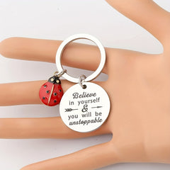 Ladybug Stainless Steel Key Chain Inspirational Gift For Men