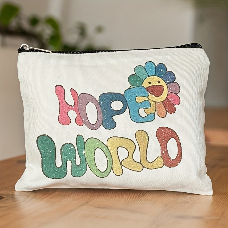Hope World Pattern Women Cosmetic Bag Makeup Storage Bath Supplies Wash Bag
