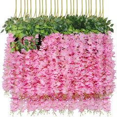 12pcs Realistic Wisteria Plants for Home and Outdoor Decor