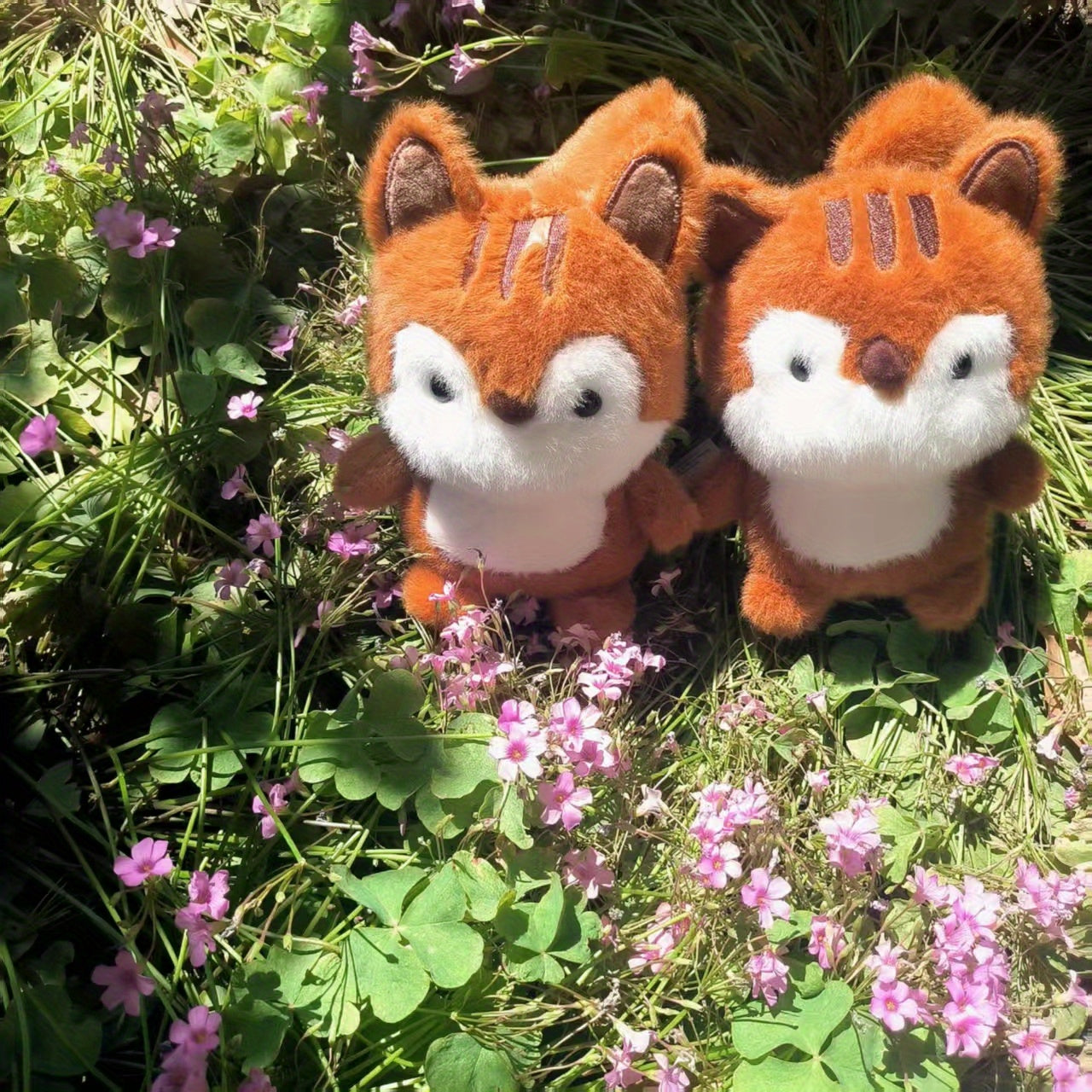 Squirrel Plush Toy Soft Stuffed Animal Brown Fluffy Fur Adorable Chubby Body