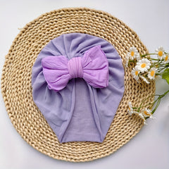 Soft Elastic Bowknot Turban for Baby Girls