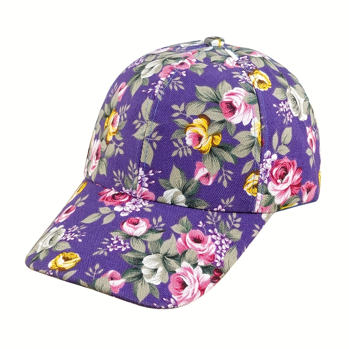 Vintage Flower Print Baseball Cap Spring & Summer Sunscreen Sports Hat