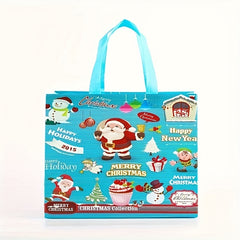 6pcs Christmas Gift Bags with Reinforced Handles Non Woven Christmas Tote Bags
