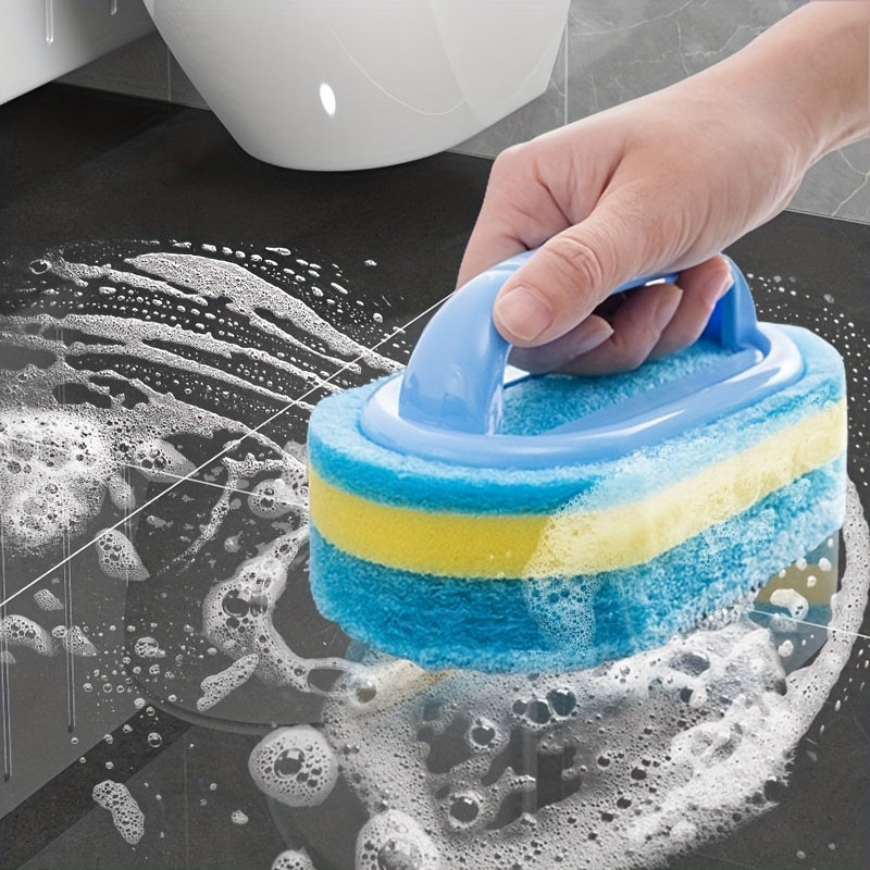 Sponge Cleaning Brush with Handle Thickening Bathroom Tile Cleaning Sponge