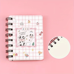 Cartoon Cow Coil Book Mini Spiral Notebook