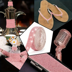 Crystal Rhinestone Strips Self Adhesive Ribbon Bling Sticker