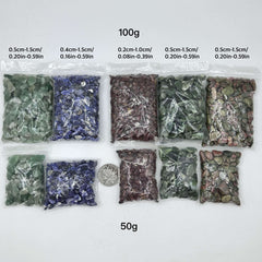 Natural Crystal Chips 50g 100g Green Aventurine Red Jasper Sodalite