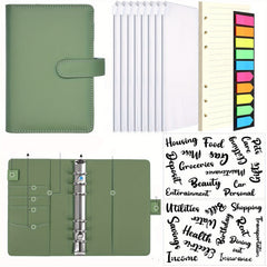 A6 Budget Book Macaron PU Binder Cash Hand Book