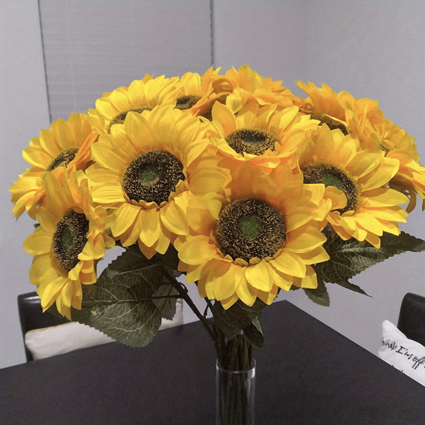 6pcs Realistic Sunflower Flower for DIY Crafts and Home Decor