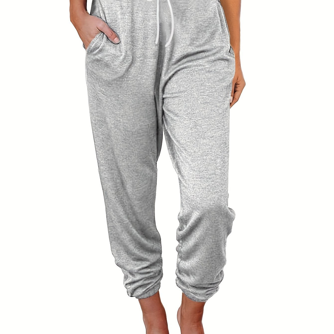 Women's Plus Size Sporty Pants High Rise Jogger Trousers With Pockets