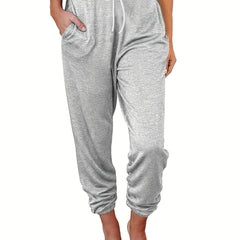 Women's Plus Size Sporty Pants High Rise Jogger Trousers With Pockets