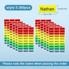 Custom Name Sticker Waterproof Office School Supplies