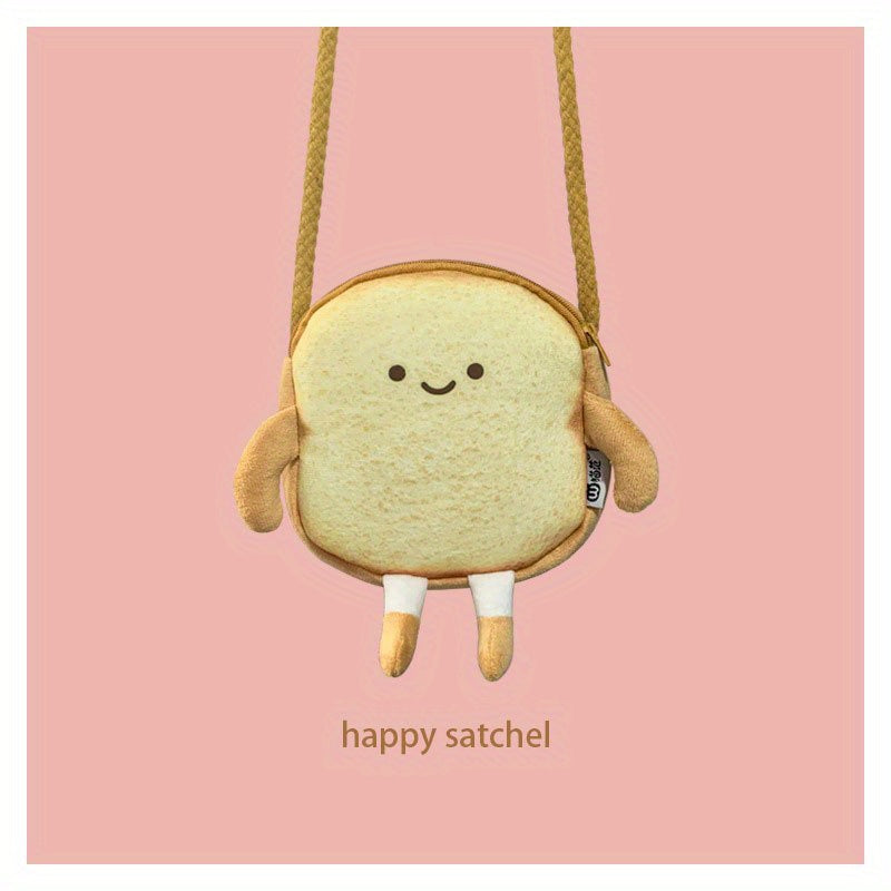 Cartoon Bread Shape Tote Bag Shoulder Bag for Students