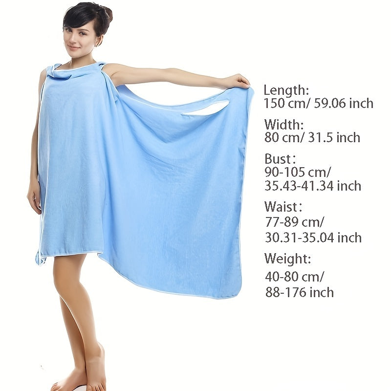 Women's Wearable Bath Towel Absorbent Quick Drying Bath Skirt