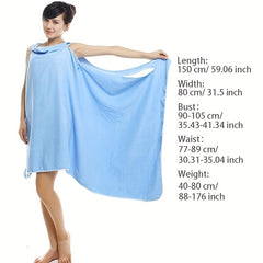 Women's Wearable Bath Towel Absorbent Quick Drying Bath Skirt