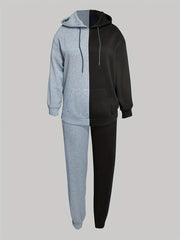  Colorblk Hoodie & Joggers 2Pc Set