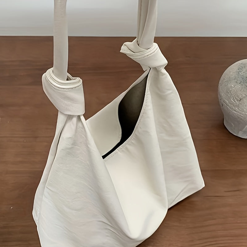 Minimalist Canvas Underarm Bag Large Capacity Women's Shoulder Purse