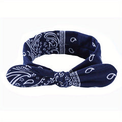 Boho Floral Rabbit Ear Headband Elastic Hair Accessories