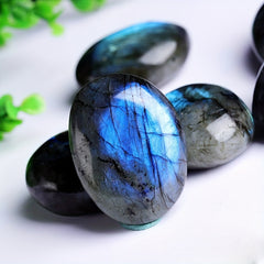 Labradorite Palm Stone Crystal Chakra Reiki Polished Healing Pocket Worry Stone