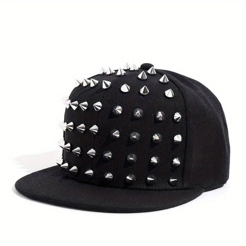 Hip Hop Rivet Snapback Hat Unisex Punk Baseball Cap Sunshade Couple Dad Hats