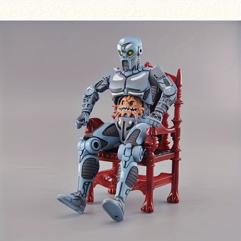 1:12 Scale Royal Throne Chair - Golden and Red