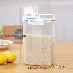 2.5L Plastic Cereal Dispenser and Storage Box Kitchen Food Grain Rice Container