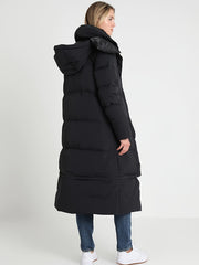 Over the Knee Puffer Hooded Jacket Waterproof Winter Warm Down Coat Women's Acti