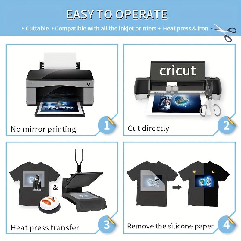 Inkjet Heat Transfer Paper For T Shirt 6Sheet