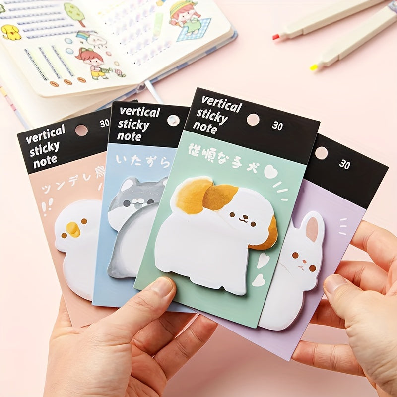 4pcs Cartoon Shaped Student Stickers Thickened Canned N Times Paste Supplies