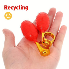 Adult Water Spray Ring Toy Red & Golden Prank Prop Noise Making Mechanism