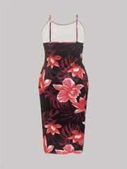 Women's Plus Floral Print Maxi Cami Dress