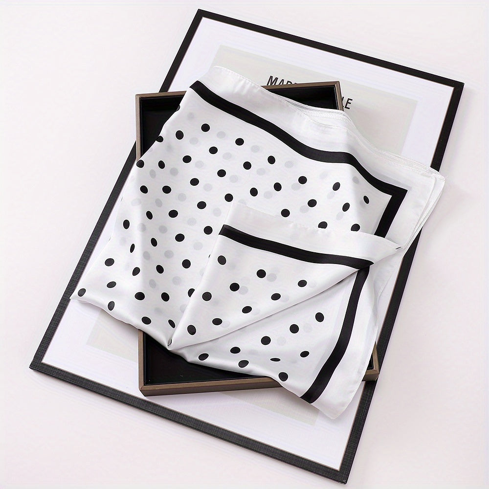Polka Dot Bandana Silk Neckerchief Scarf Head Wrap Bag Handle Charm
