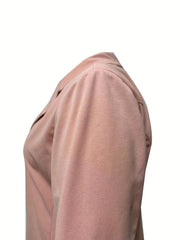  Solid Long Sleeve Button Blazer