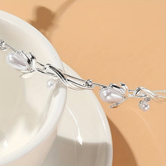 Leaf Faux Pearl Headband for Girls Birthday Party Dress Up