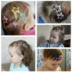 20pcs Girls Random Star Hair Clip for Head Decoration