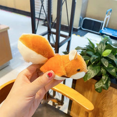 2pcs Little Squirrel Pet Plush Toys Backpack Keychain Decorations