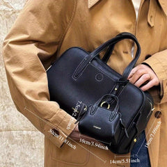 Retro Bowling Crossbody Bag with Matching Keychain Pouch