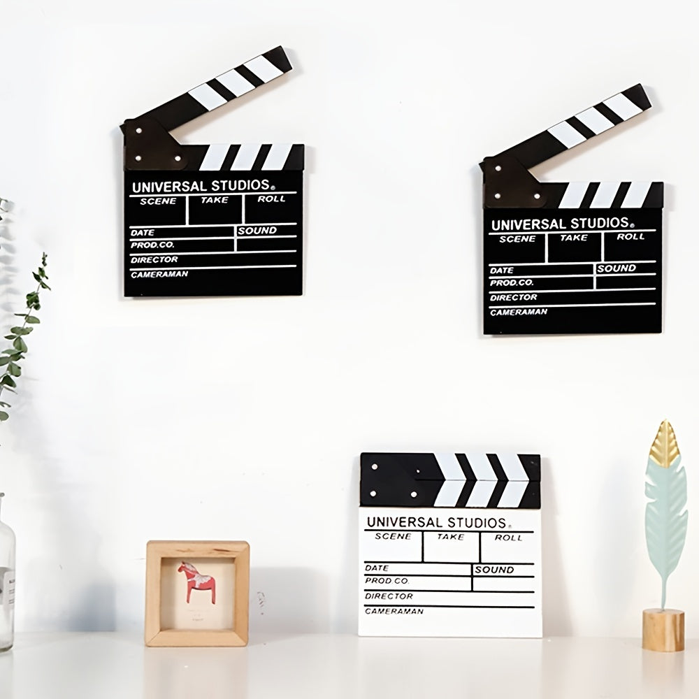 Hollywood Style Wooden Clapper Board with Erasable Pen