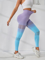 High Waist Gradient Yoga Pants Quick Drying Compression Leggings
