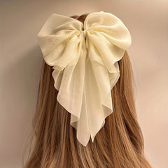 Mesh Bow Hair Clip French Barrette Hair Accessories Female