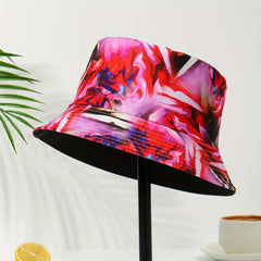 Tie Dye Foldable Basin Hat Unisex Sunscreen Bucket Hat Lightweight Beach Hats