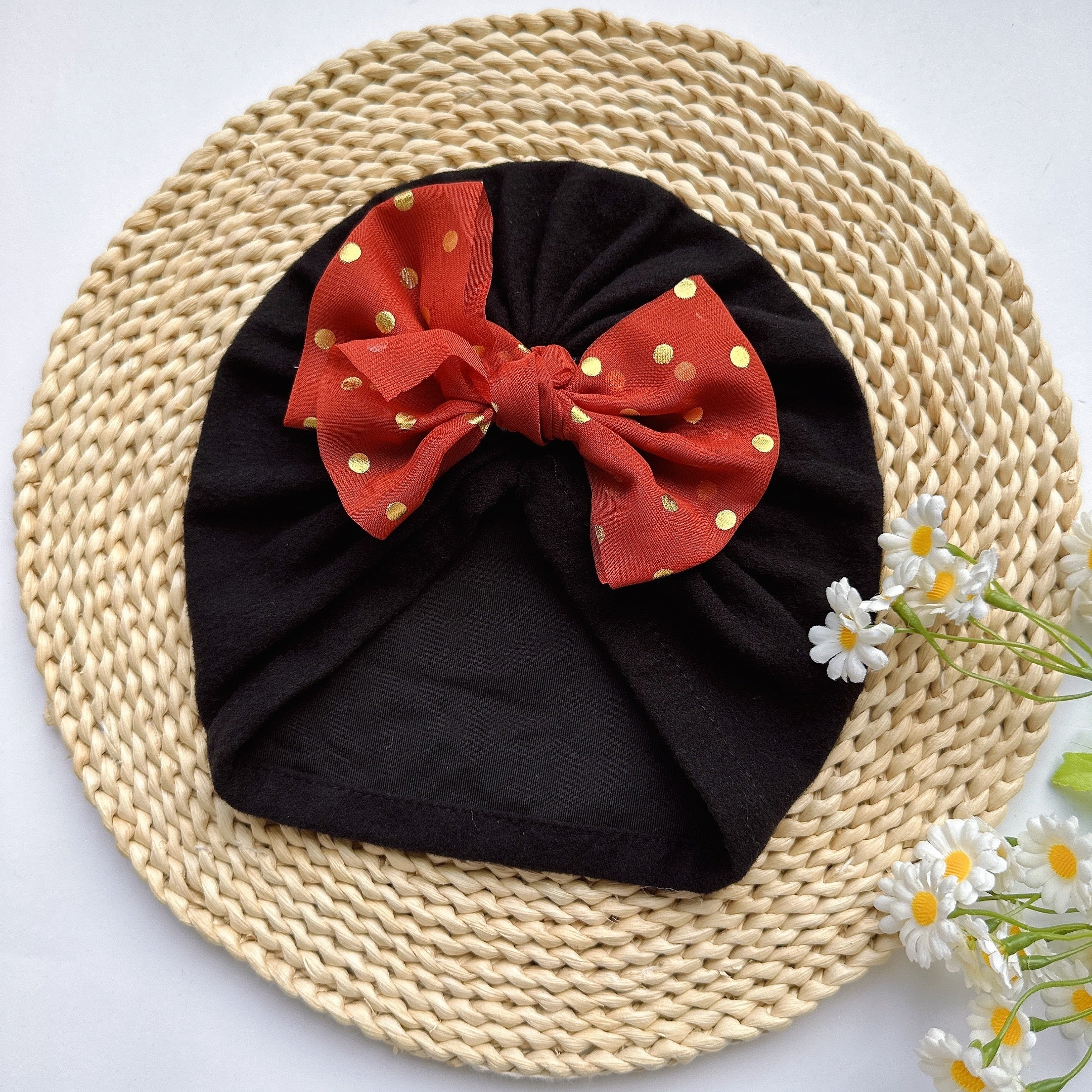 Baby Thin Headband Soft Bowtie Hat Newborns