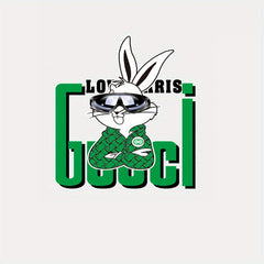 Cartoon Rabbit Sticker Iron on Heat Transfer For T-shirt Jeans Backpack